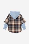 Rugged Long Sleeve Layered Shirt, DUSTY BLUE/COCO JUMBO PLAID - alternate image 3