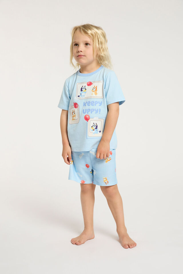 Jordan Short Sleeve Pyjama Set License, LCN BLU FROSTY BLUE/BLUEY KEEPY UPPY