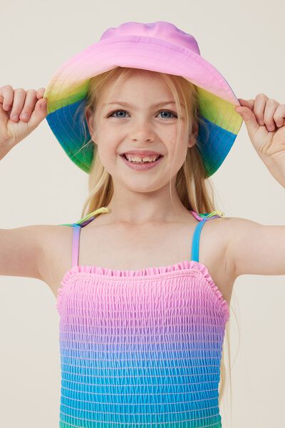 Swim Bucket Hat, RAINBOW GRADIENT