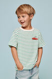 Essentials Graphic Short Sleeve Tee, VANILLA/ENGLISH IVY STRIPE CHRISTMAS TRUCK - example image 2