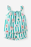 Kids Babydoll Family Xmas Pj Set Personalised, ENGLISH IVY/SANTA STAMP - example image 2