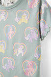 My Little Pony Dani Short Sleeve Pyjama Set, LCN HAS BARBER BLUE/MLP HEARTS - alternate image 2