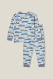 Ace Long Sleeve Pyjama Set, FROSTY BLUE/FAST CARS - alternate image 3