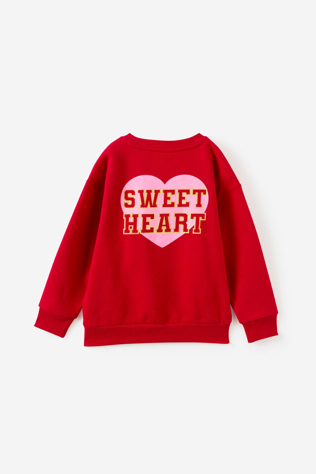 Sammy Oversized Crew, VARSITY RED/SWEET HEART