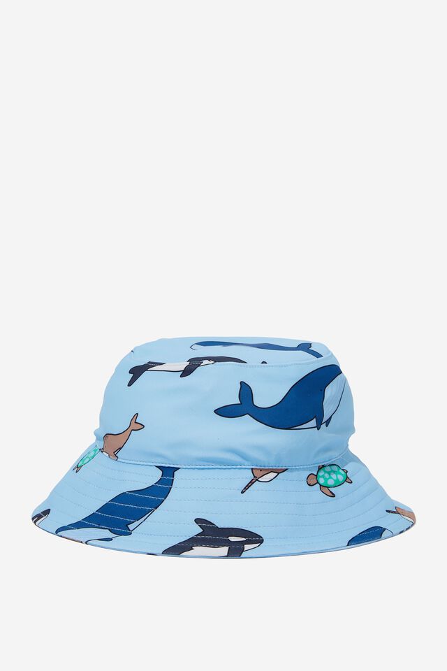 Baby Swim Bucket Hat, SKY HAZE/WHALEY WATERS