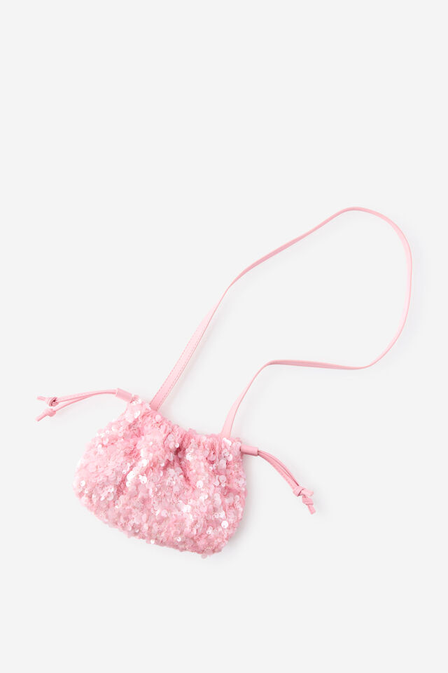 Sequin Scrunch Bag, BALLET PINK/SEQUIN