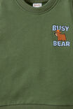 Baby Sweater, KHAKI/BUSY BEAR - example image 2