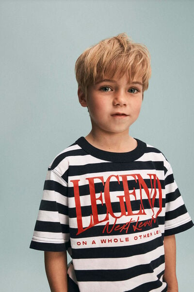 Jonny Short Sleeve Graphic Print Tee, IN THE NAVY/WHITE STRIPE LEGEND