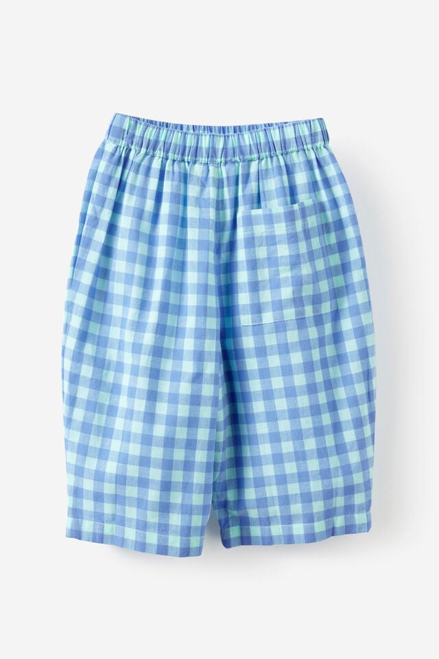 Baby Woven Barrel Pant, SEAGLASS/BLUE BONNET GINGHAM