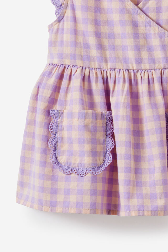 Charlie Baby Doll Dress, PURPLE HUE/APRICOT MIST GINGHAM