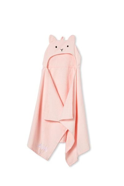 Baby Snuggle Towel Personalised, CRYSTAL PINK BEAR