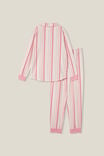 Angeline Long Sleeve Pyjama Set, CRYSTAL PINK/MULTI STRIPE - alternate image 3