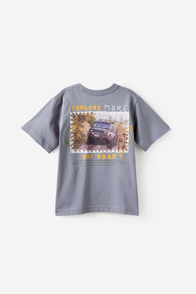 Essentials Graphic Short Sleeve Tee, STEEL/OFF ROAD