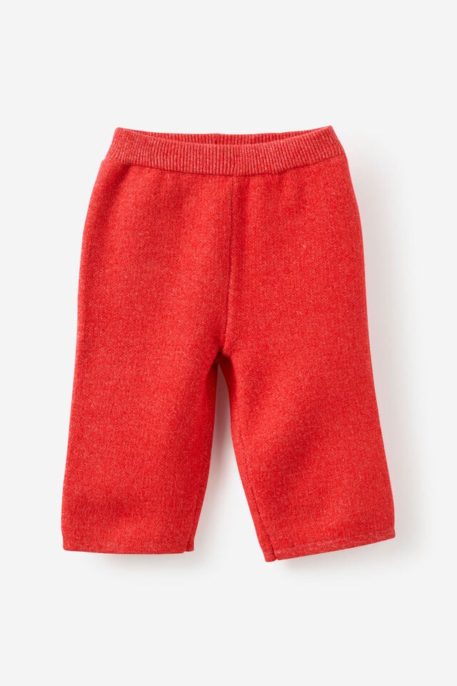 Baby Organic Knit Pant, VARSITY RED MARLE