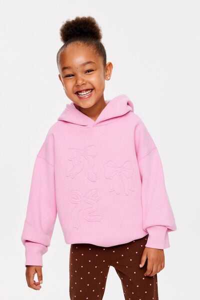 Sammy Oversized Hoodie, STRAWBERRY MILK/BOW