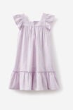 Luna Flutter Sleeve Dress, LILAC DROP/GRID FLORAL - alternate image 3