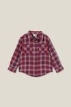 Rugged Long Sleeve Shirt, HERITAGE RED/IN THE NAVY WAFFLE PLAID - alternate image 1