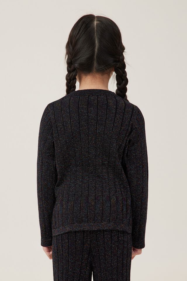 Julia Lurex Knit Top, BLACK RAINBOW SPARKLE