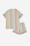 Andre Cheesecloth Short Sleeve Pj Set, MULTI/PASTEL CANDY STRIPE - alternate image 3