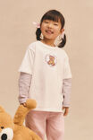 Essential Short Sleeve Graphic Tee, VANILLA/HEART BEAR - example image 2