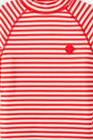 Flynn Long Sleeve Raglan Rash Vest, POP RED/VANILLA - example image 2