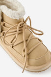 Kids Teddy Lined Winter Boot, SEMOLINA/LACES - example image 2