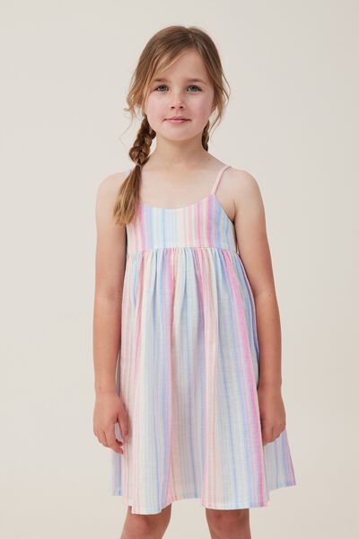 Eloise Sleeveless Dress, RAINBOW STRIPE