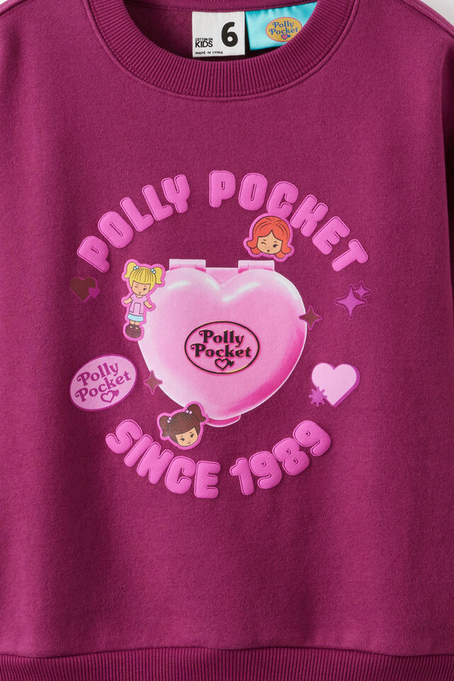 Polly Pocket Oversized Crew, LCN MAT POLLY POCKET/BERRY JAM