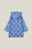 Kids Zip Thru Hooded Towel - Personalised, DUSK BLUE/SHARKS - alternate image 3