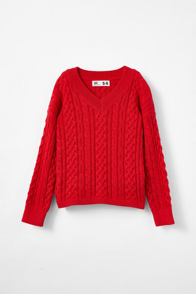 Ashlee Knit Jumper, VARSITY RED