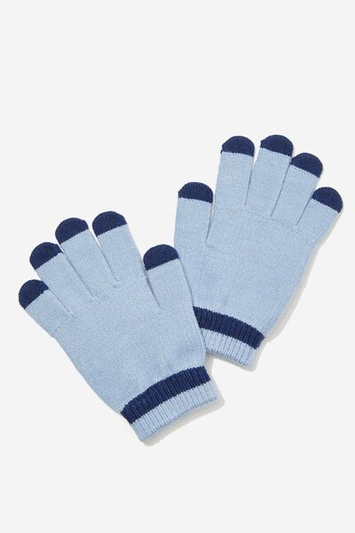 Kids Gloves, DUSTY BLUE/NAVY