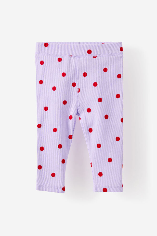 Baby Essential Rib Legging, VINTAGE LILAC/SPOT