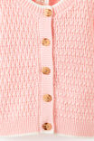 Baby Organic Blend Knit Cardigan, POP PINK - example image 2