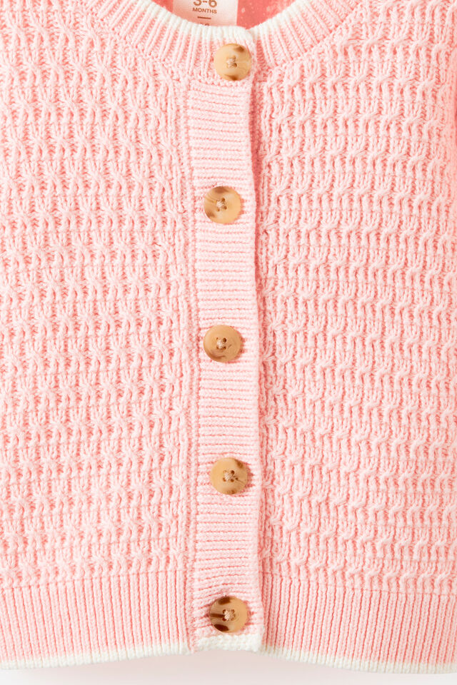 Baby Organic Blend Knit Cardigan, POP PINK
