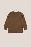 The Essential Long Sleeve Tee, HOT CHOCCY WASH - alternate image 3