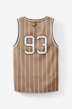 License Basketball Tank, LCN UNI TAUPY BROWN & WHITE STRIPE/JURASSIC P - alternate image 3