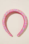 Sophia Luxe Headband, PINK GERBERA/SPRINKLES - alternate image 1