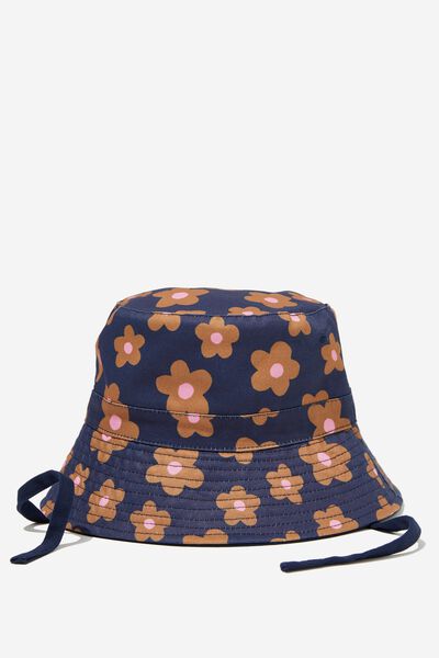 Reversible Bucket Hat, DAISY FLORAL/NAVY BLAZER