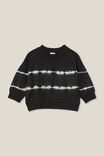Moletom - Alma Drop Shoulder Sweater, PHANTOM/LINEAR TIE DYE - vista alternativa 1