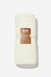 Organic Rib Knit Blanket - Personalised, MILK - alternate image 2