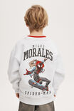 License Felix Fleece Crew Neck, LCN MAR SNOW MARLE/SPIDERMAN SKATE - alternate image 3