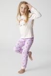 Florence Long Sleeve Pyjama Set, ROLLER UNICORN PALE VIOLET - alternate image 1