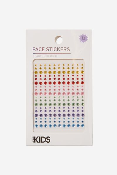 Kids Face Stickers, RAINBOW GEMS
