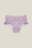 Pippa Ruffle Bikini Bottom, VANILLA/BLAIRE DITSY PINK GERBERA - alternate image 1