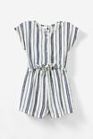 Hallie Tie Front Playsuit, IN THE NAVY/STRIPE - alternate image 1