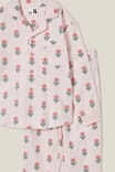 Angie Long Sleeve Pyjama Set, CRYSTAL PINK/SPLICED FLORAL WOOD STAMP - alternate image 2