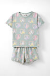 My Little Pony Dani Short Sleeve Pyjama Set, LCN HAS BARBER BLUE/MLP HEARTS - alternate image 1