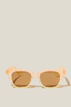 Kids Wavy Square Sunglasses, TROPICAL ORANGE/BABY YELLOW - alternate image 1