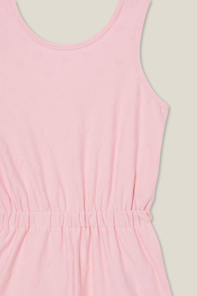 Romy Playsuit, BLUSH PINK HEART TEXTURE