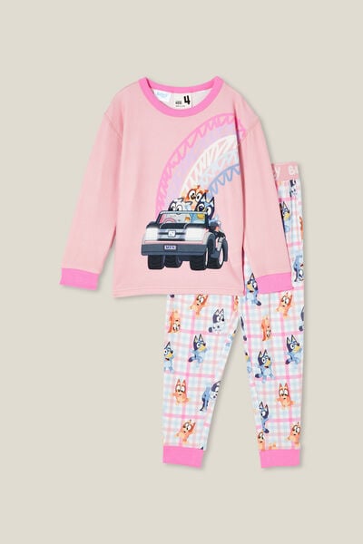 Pijamas - Serena Long Sleeve Pyjama Set Licensed, LCN BLU ZEPHYR/BLUEY PIZZA GIRLS
